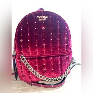 Victoria's Secret Red Velvet Backpack
